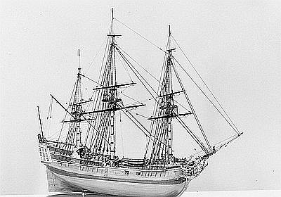 Model of Bruno de Hezeta's Flagship, Santiago