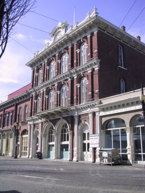 Cast iron New Market Building, Portland, ca. 1872